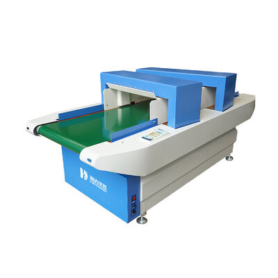 टेक्सटाइल टेस्टिंग के लिए 600 मिमी डिटेक्शन चौड़ाई और 24 मीटर/मिनट कन्वेयर स्पीड वाला डबल हेड नीडल मेटल डिटेक्टर